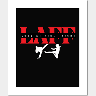 White Black and Red Love at First Fight Design Posters and Art